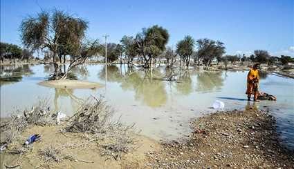 الأضرار الناجمة عن الفيضانات في سيستان وبلوشستان