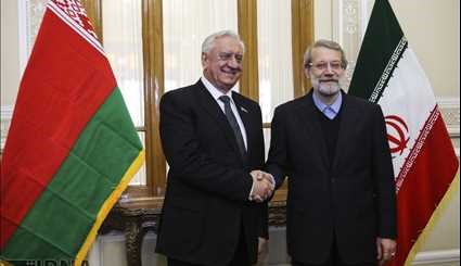 Larijani meets with Belarusian counterpart