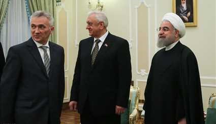 Rouhani meets with head of Belarus Natl. Assembly