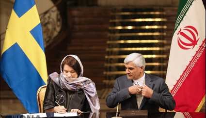 Signed five documents of cooperation between Iran and Sweden