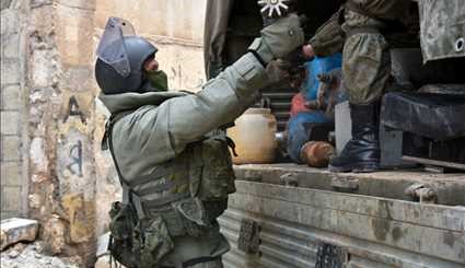 خنثی سازی مین های حلب توسط روس ها‎ | تصاویر