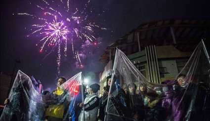 جشنواره آتش بازی خطرناک در تایوان‎ | تصاویر