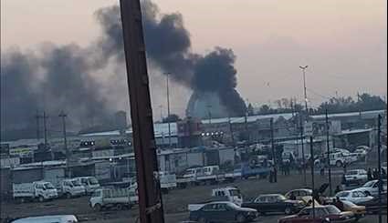 بالصور..تفجير إرهابي بسيارة مفخخة جنوبي غربي بغداد