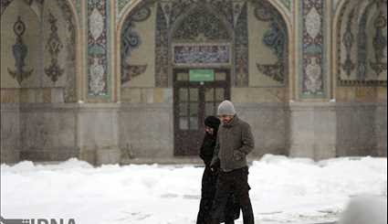 بارش سنگین برف در مشهد/ تصاویر