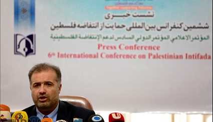 Palestine conference press briefing in Tehran