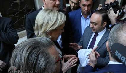 المرشحة الفرنسية مارين لوين ترفض ارتداء الحجاب للقاء مفتي لبنان
