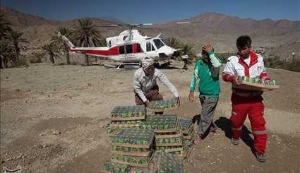 IRCS Workers Provide Humanitarian Aid for Flood-Hit Areas in Southern Iran