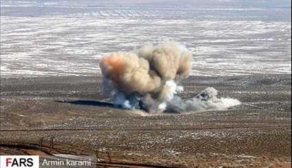 IRGC Ground Force Destroys Simulated Enemy Suicide Vehicles in Drills