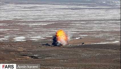 IRGC Ground Force Destroys Simulated Enemy Suicide Vehicles in Drills