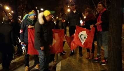 بالصور...وقفة تضامنية للجالية المغربية في اسبانيا مع الحراك الشعبي بالريف المغربي المطالب بالاستقلالية
