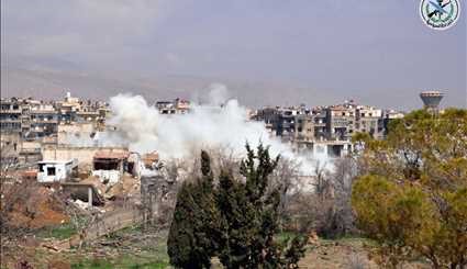 بالصور: ضبط نفق وتدمير مقر قيادة النصرة في حرستا بريف دمشق