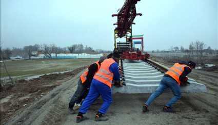 Iran-Azerbaijan railway construction launched