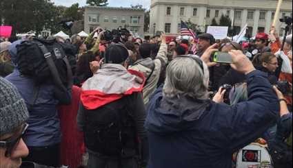 Anti-Trump, Pro-Trump Protesters Clash in Berkeley