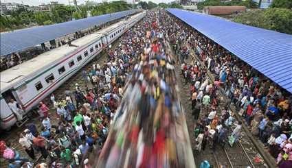 قطار سواری در بنگلادش | تصاویر