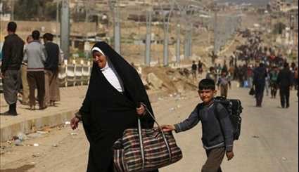 More Iraqis Displaced from Mosul Due to Fighting between Gov't Forces, ISIL