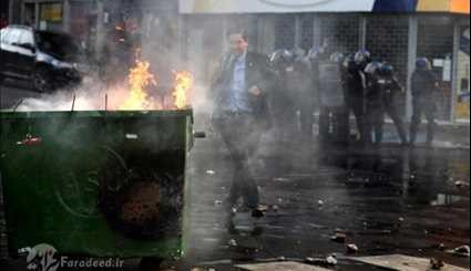 به آتش کشیدن پارلمان پاراگوئه | تصاویر