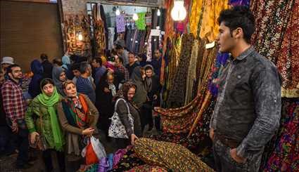 Tourists at Shiraz's Vakil Bazaar during Nowruz