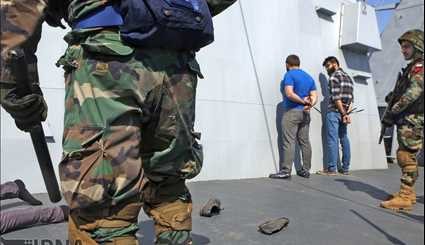 رزمایش مشترک نیروی دریایی لبنان و فرانسه | تصاویر