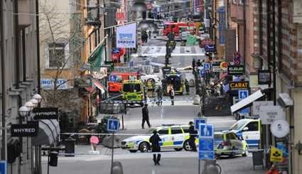 Truck drives into crowd in Sweden