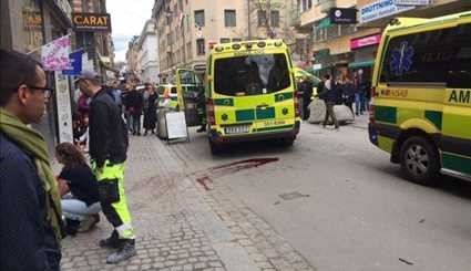 Truck drives into crowd in Sweden