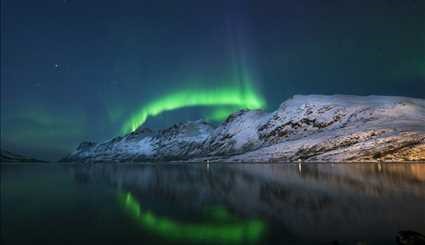 شفق قطبی در آسمان نروژ‎ +عکس