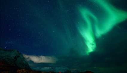 شفق قطبی در آسمان نروژ‎ +عکس