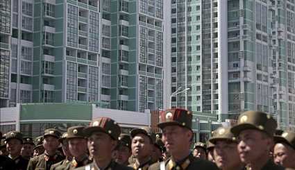 مراسم افتتاح ناطحات السحاب في كوريا الشمالية