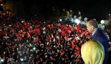 اردوغان در جشن پیروزی