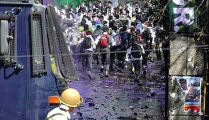 Kashmir Unrest: Protesting Students Clash with Police