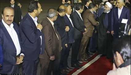 President's arrival to Shiraz