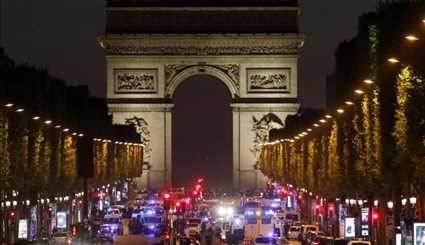 Shooting on Champs Elysees in Paris