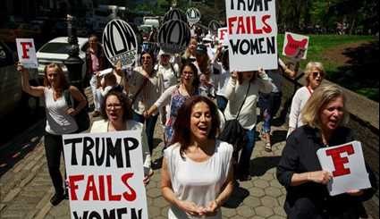 National Organization for Women Holds Anti-Trump Protest in New York