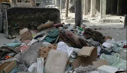 بالصور استمرار أعمال ترحيل الأنقاض في حلب