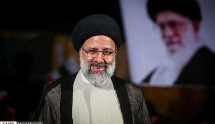 Iranian Presidential Candidate Raisi Holds Campaign Meeting in Bandar Abbas