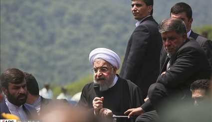 Rouhani visits coal mine explosion site