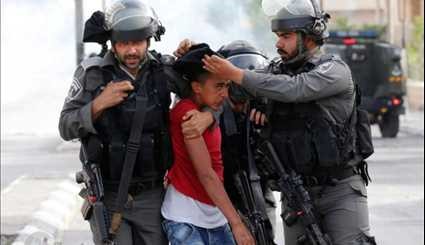 مواجهة الشباب الفلسطيني للشرطة الاحتلال في الضفة الغربية