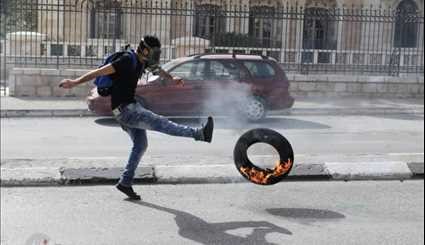 مواجهة الشباب الفلسطيني للشرطة الاحتلال في الضفة الغربية