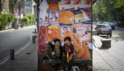 ملصقات الحملة الانتخابية في العاصمة طهران