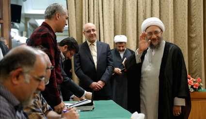حضور آیت الله صادق آملی لاریجانی رئیس قوه قضائیه در انتخابات | تصاویر