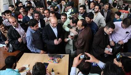 حضور محمد باقر قالیباف در انتخابات | تصاویر