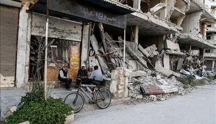 زندگی در یکی از شهرهای تحت محاصره در سوریه | تصاویر