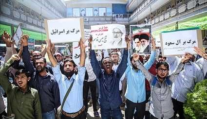 تجمع طلاب غیر ایرانی در حمایت از شیخ عیسی قاسم - قم/ تصاویر