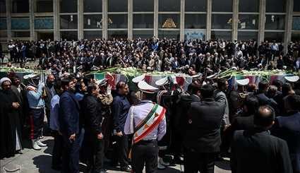 Large Crowd of People Attend Funeral Ceremony for Tehran