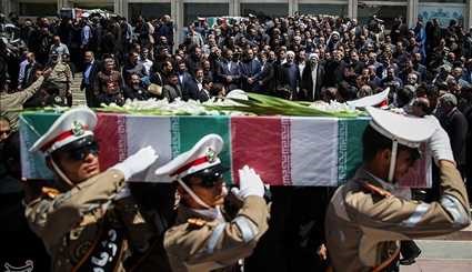 Large Crowd of People Attend Funeral Ceremony for Tehran