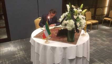 Foreign diplomats paying tribute to victims of Tehran terror attacks