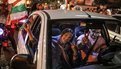 شادی مردم تهران پس از صعود تیم ملی فوتبال به جام جهانی 2018 (2) | تصاویر
