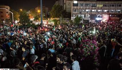 شادی مردم تهران پس از صعود تیم ملی فوتبال به جام جهانی 2018 (3) | تصاویر
