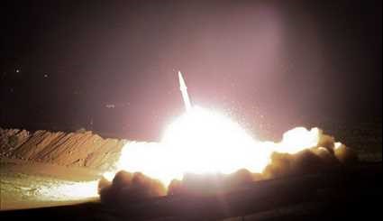 IRGC releases images of missile attack at ISIL positions in Syria