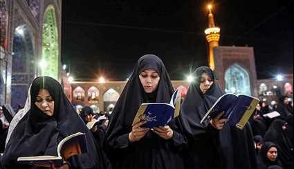 احياء ليالي القدر في الروضة الرضوية المقدسة في مدينة مشهد