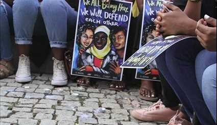اعتصام احتجاجا على مقتل الشاب المسلم الأسود في ولاية فرجينيا